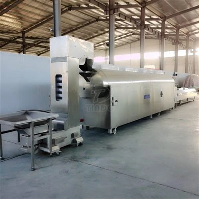 Máquina de torrefação contínua de nozes